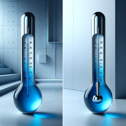 Thermomètre liquide bleu
